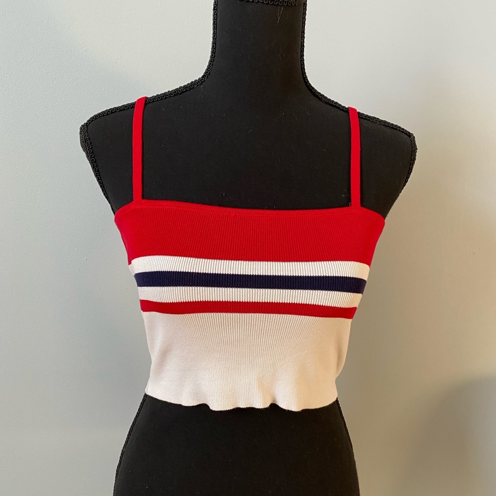 Day and Night Striped Crop Top Size M